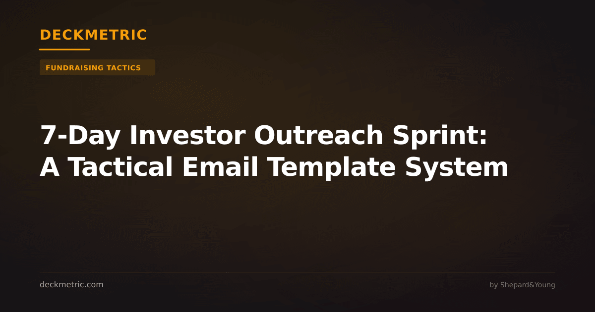 7-Day Investor Outreach Sprint: A Tactical Email Template System