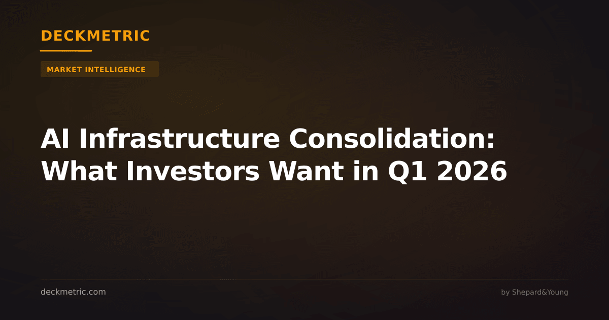 AI Infrastructure Consolidation: What Investors Want in Q1 2026