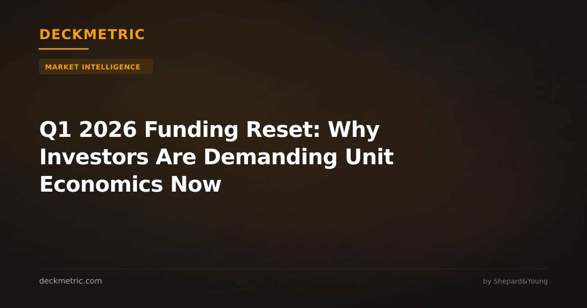 Q1 2026 Funding Reset: Why Investors Are Demanding Unit Economics Now
