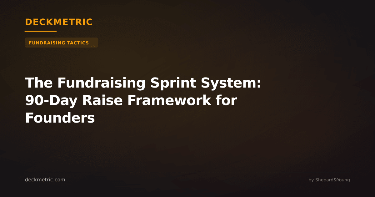 The Fundraising Sprint System: 90-Day Raise Framework for Founders