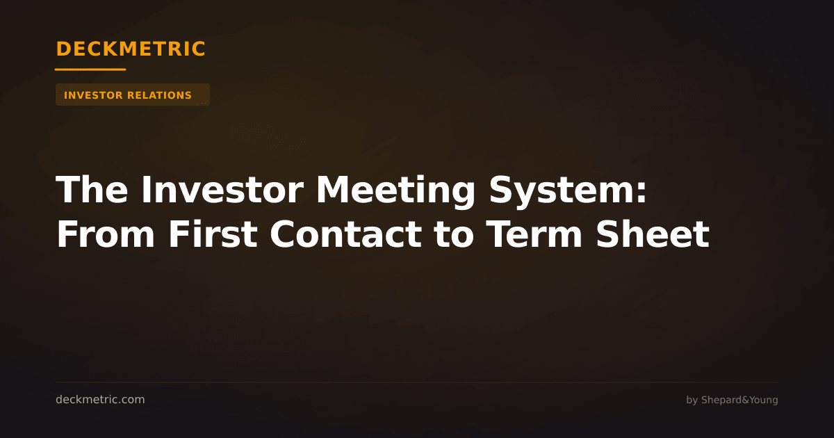 The Investor Meeting System: From First Contact to Term Sheet