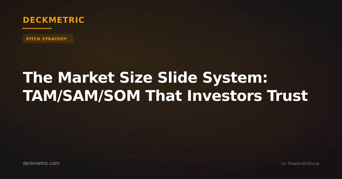 The Market Size Slide System: TAM/SAM/SOM That Investors Trust