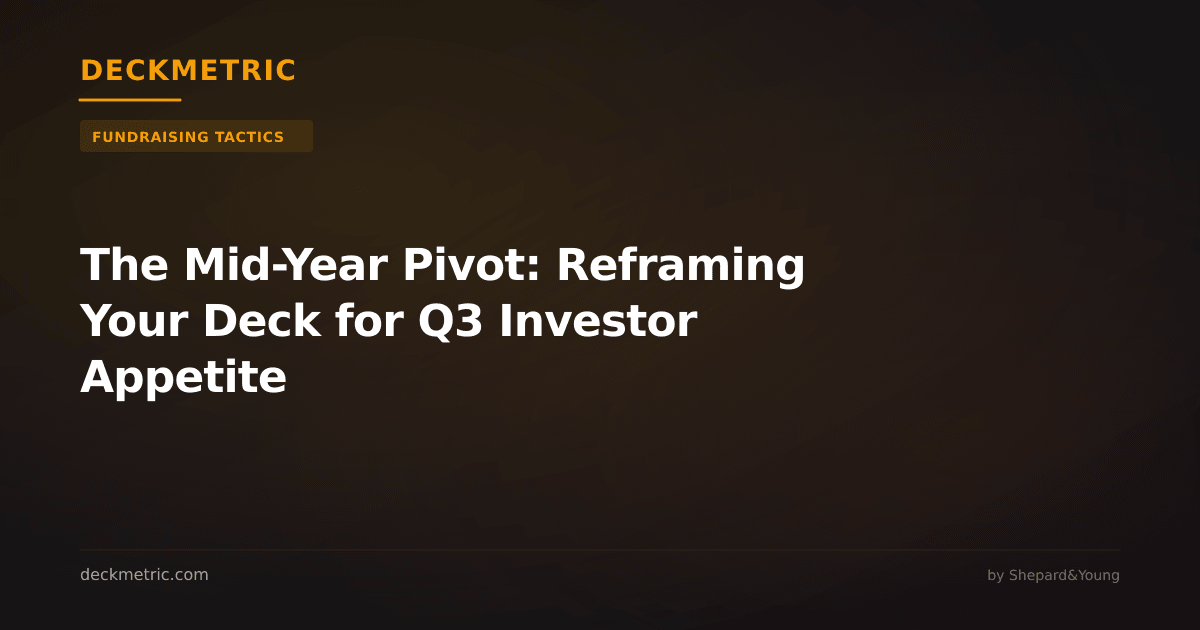 The Mid-Year Pivot: Reframing Your Deck for Q3 Investor Appetite