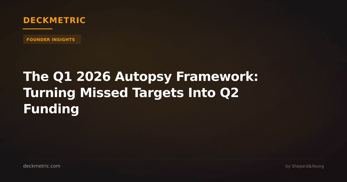 The Q1 2026 Autopsy Framework: Turning Missed Targets Into Q2 Funding