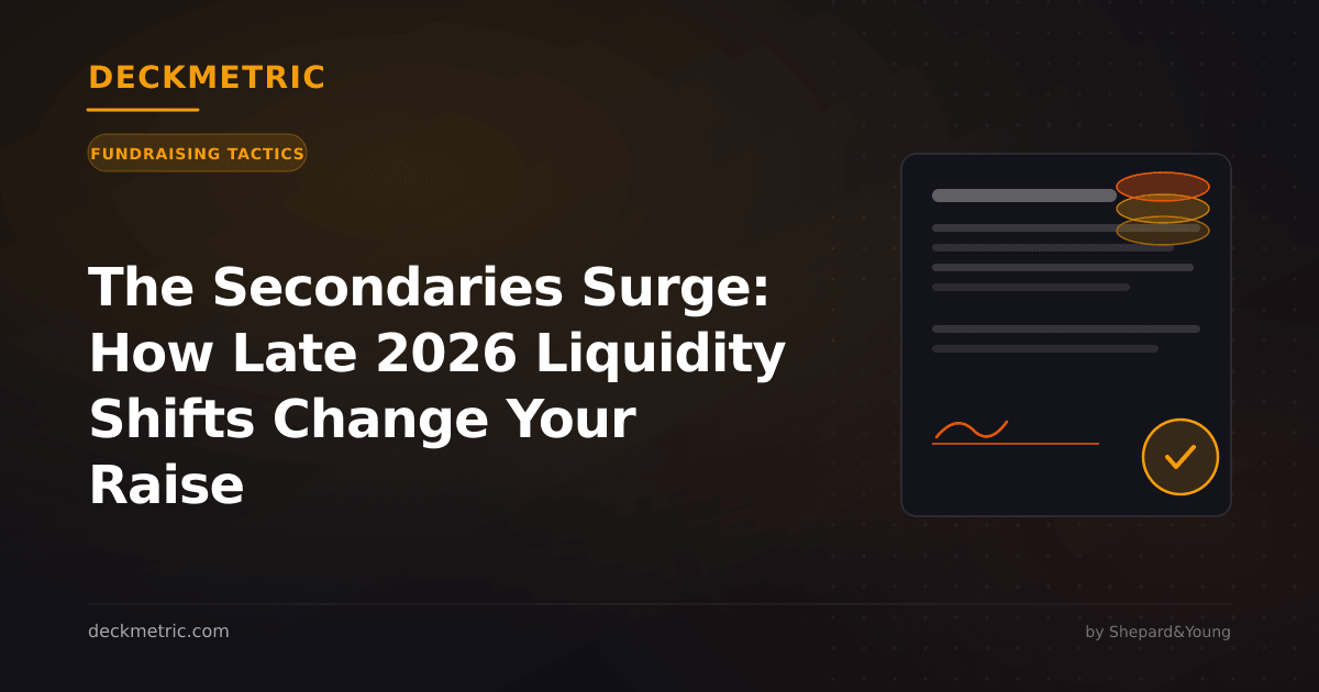 The Secondaries Surge: How Late 2026 Liquidity Shifts Change Your Raise