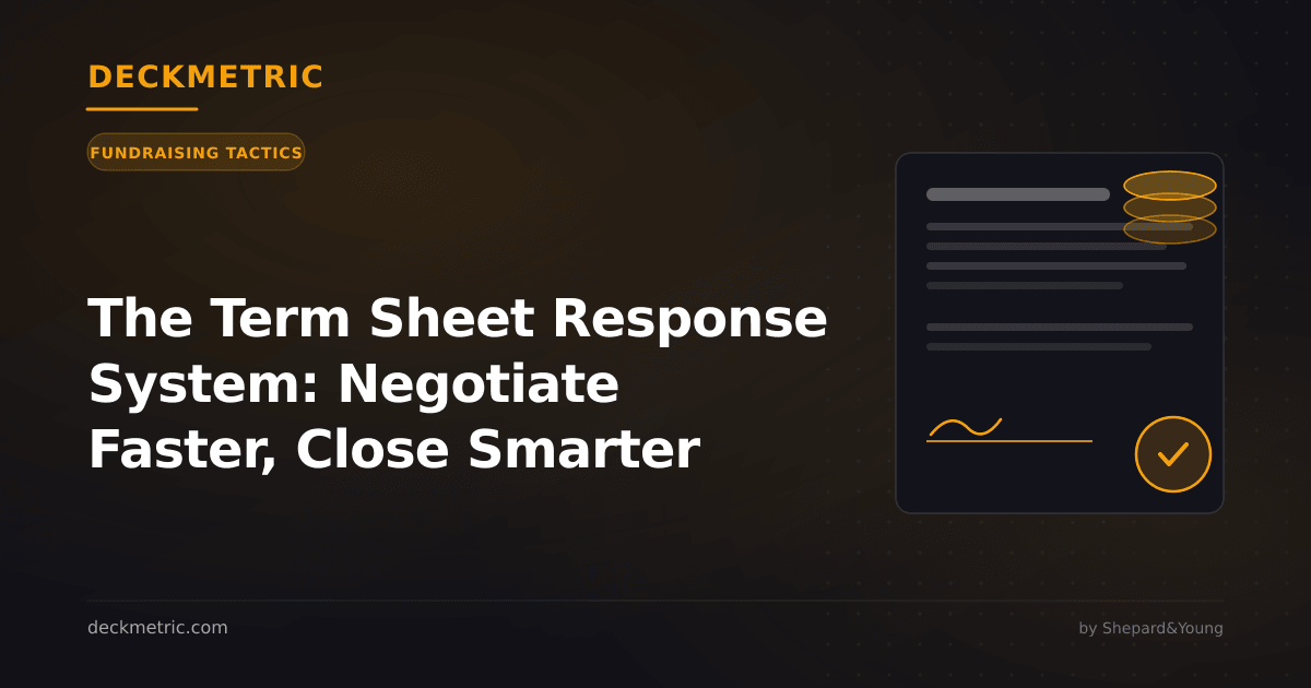The Term Sheet Response System: Negotiate Faster, Close Smarter
