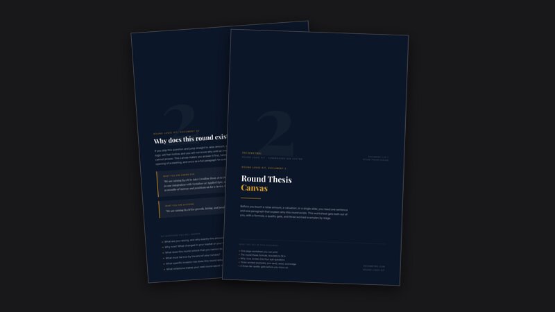 Preview of two pages from the Round Thesis Canvas PDF