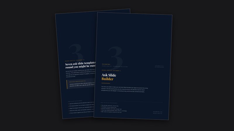 Preview of two slide templates from the Ask Slide Builder PDF