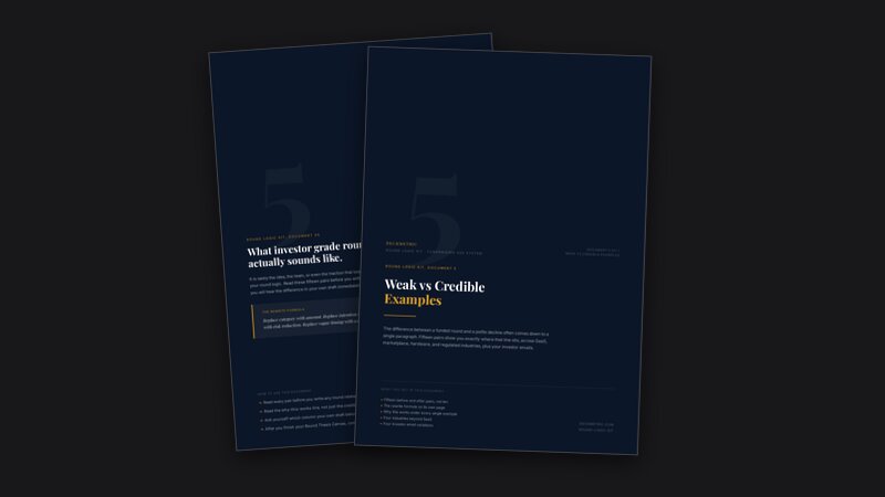 Preview of two pages from the Weak vs Credible Examples PDF